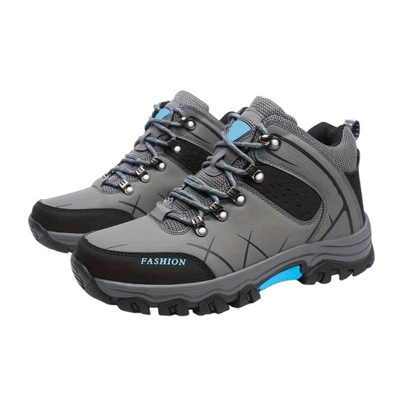 IUJSOY Hiking Boots for Men Waterproof High Top Lace up Outdoor Sneakers Anti-Slip Ankle Boots