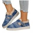 thumbnail image 1 of IUJSOY House Slippers for Women Cozy Loafers Fuzzy Winter Warm Slip on Indoor Outdoor Shoes, 1 of 9