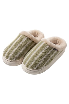 Mostsola House Slippers for Women Men Polar Fleece Platform Bedroom Slippers Soft Sole Slip on Shoes