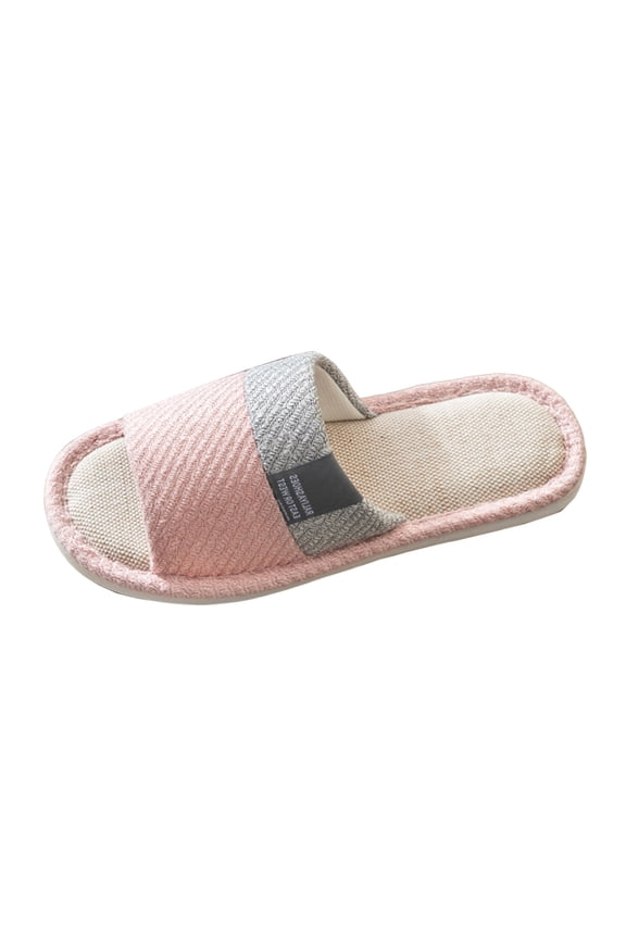 Mostsola House Slippers for Women Mens Slippers Open Toe Memory Foam Slip on Indoor Shoes Summer Flats