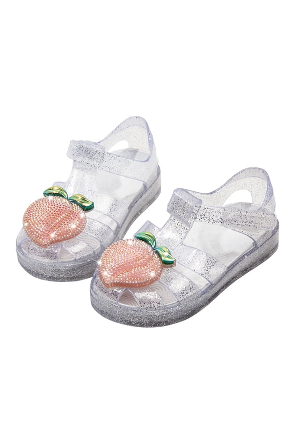 Jelly Sandals for Girls Closed Toe Princess Summer Dress Shoes Fisherman Water Shoes Flats