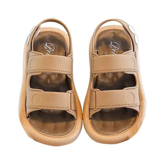 IUJSOY Kids Sandals Soft Sole Boys Girls Slip on Flat Slides Kids Casual Summer Beach Shoes