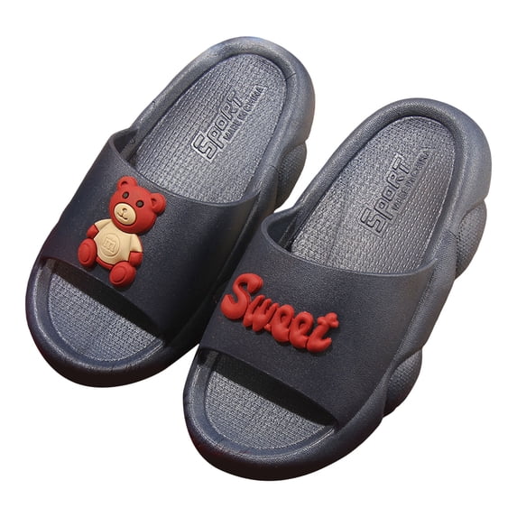 IUJSOY Kids Slides Cute Cartoon Cloud Slippers Anti-Slip Open Toe Summer Sandals for Girls