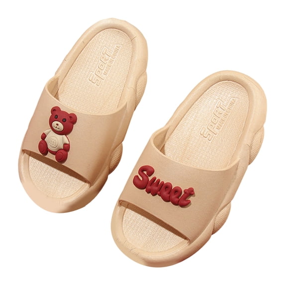 IUJSOY Kids Slides Cute Cartoon Cloud Slippers Anti-Slip Open Toe Summer Sandals for Girls