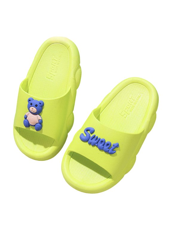 Mostsola Kids Slides Cute Cartoon Cloud Slippers Anti-Slip Open Toe Summer Sandals for Girls