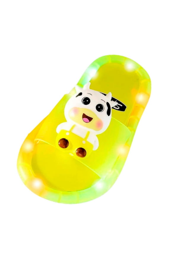 Kids Toddler Light up Slippers Boys Girls Shoes Cloud Slides Soft Sole Cartoon Beach Sandals