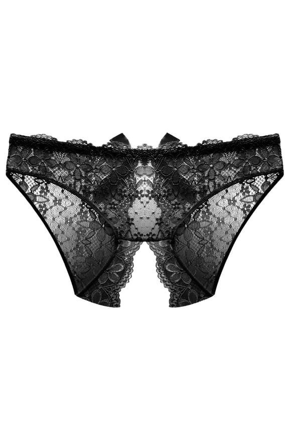 Lace Sexy Thongs Women's Embroidery Panties Transparent Low Rise Underwear Panty for Women