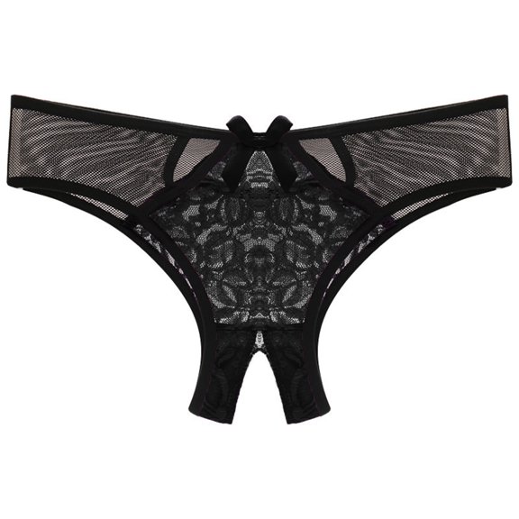 IUJSOY Lace Sexy Thongs Women's Embroidery Panties Transparent Low Rise Underwear Panty for Women