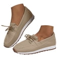thumbnail image 1 of IUJSOY Lace up Loafers for Women Slip on Casual Walking Shoes Anti-Slip Business Casual Dress Shoes, 1 of 8