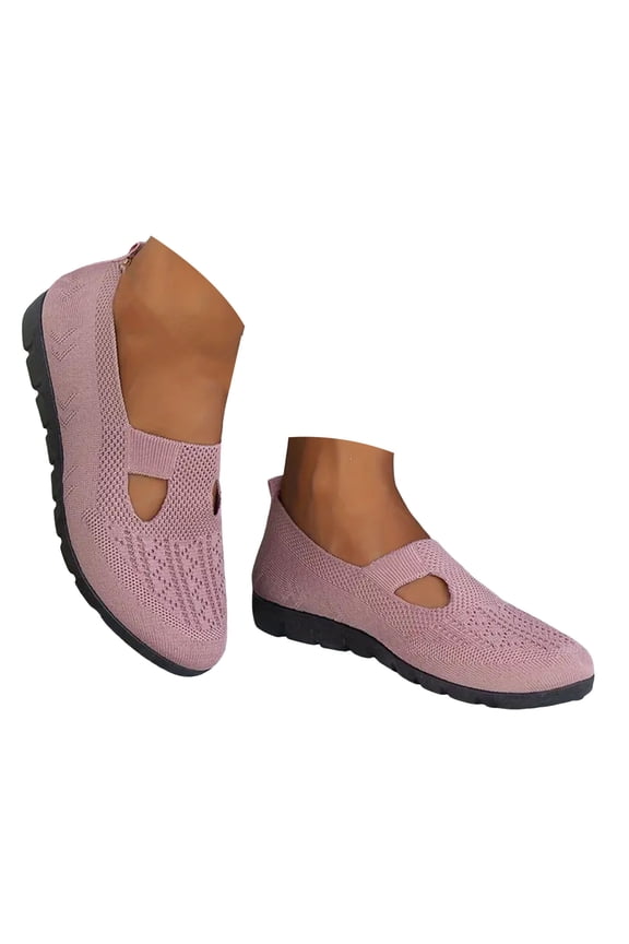 Loafers for Women Knitted Mesh Wedge Sandals Casual Slip on Lightweight Walking Shoes