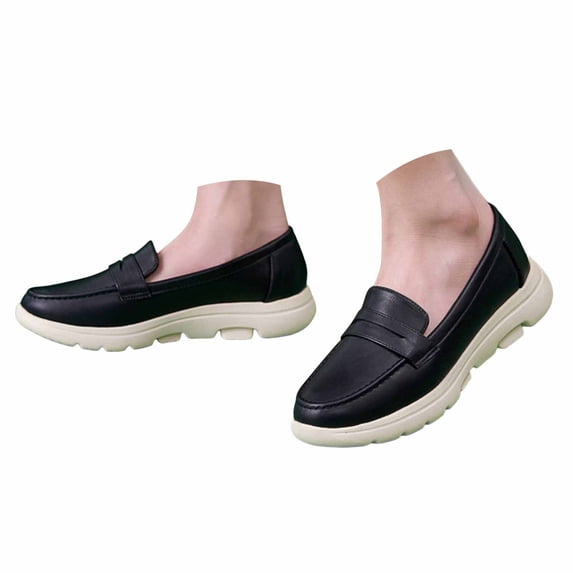 IUJSOY Loafers for Women Lightweight Walking Shoes Arch Support Soft Sole Work Dress Shoes