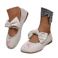 thumbnail image 1 of IUJSOY Mary Jane Shoes Women Suede Embroidery Bow Flats Shoes Slip on Casual Dress Walking Shoes, 1 of 9
