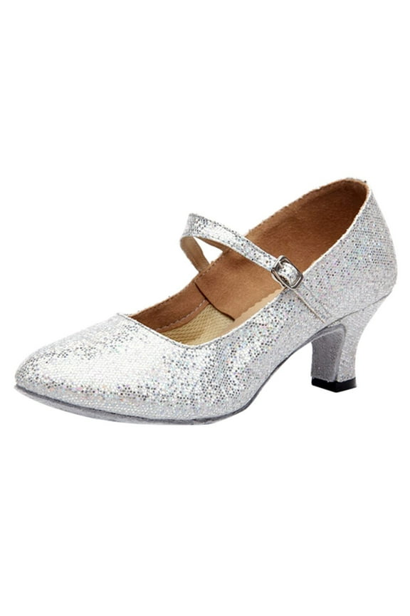 Mary Jane Shoes for Women Low Kitten Heel Trendy Shoes Dance Shoes Closed Round Toe Pumps