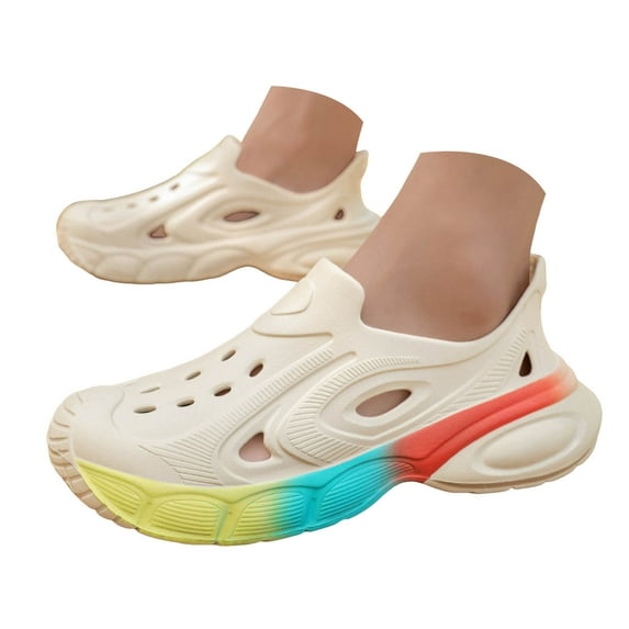 IUJSOY Mens Clogs Outdoor Athletic Sandals Slip on Garden Shoes Non-Slip Summer Water Beach Shoes