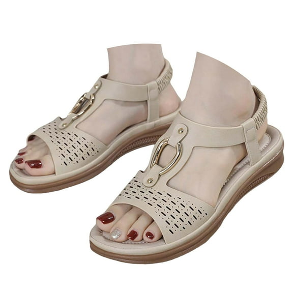 IUJSOY Open Toe Sandals for Women Breathable Arch Support Comfort Orthopedic Sandals Walking Shoes