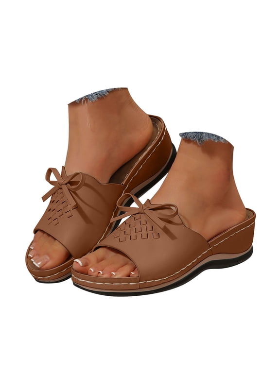 Orthotic Sandals for Women 2025 Comfortable Walking Shoes Open Toe Slingback Slip on Sandals