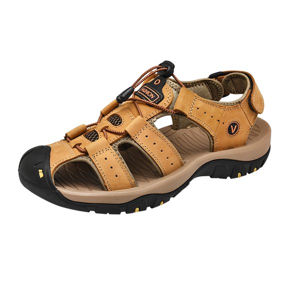 IUJSOY Outdoor Sport Sandals for Men Closed Toe Hiking Athletic Lightweight Trail Walking Water Shoe