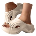 thumbnail image 1 of IUJSOY Platform Sandals for Women 2025 Fashion Chunky Slip on Shoes Open Toe Slides Beach Shoes, 1 of 6