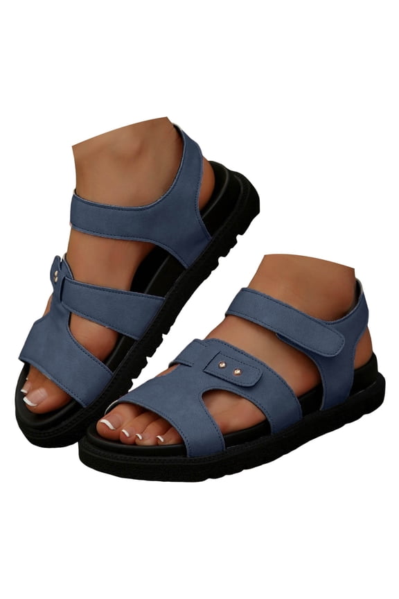 Platform Sandals for Women 2025 Summer Beach Shoes Slides Comfortable Footbed Sandal