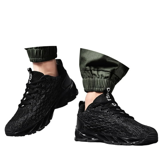 IUJSOY Running Shoes for Men Breathable Mesh Fashion Sneakers Blade Non Slip Athletic Walking Shoes