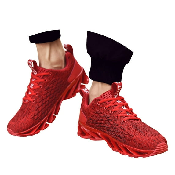 IUJSOY Running Shoes for Men Breathable Mesh Fashion Sneakers Blade Non Slip Athletic Walking Shoes