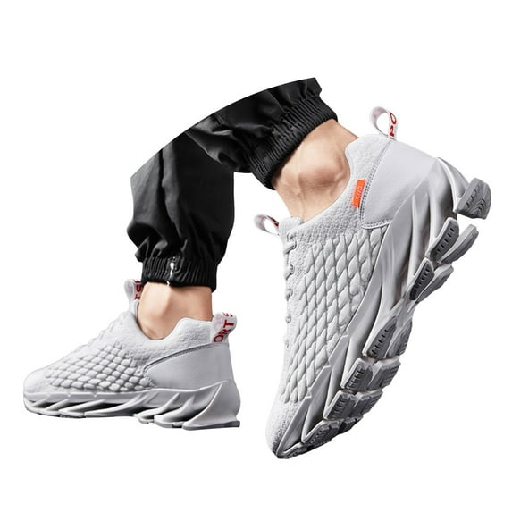 IUJSOY Running Shoes for Men Breathable Mesh Fashion Sneakers Blade Non Slip Athletic Walking Shoes