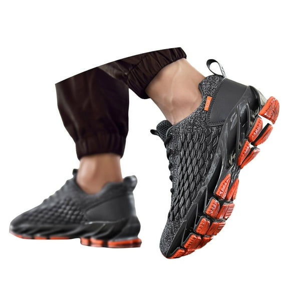 IUJSOY Running Shoes for Men Breathable Mesh Fashion Sneakers Blade Non Slip Athletic Walking Shoes