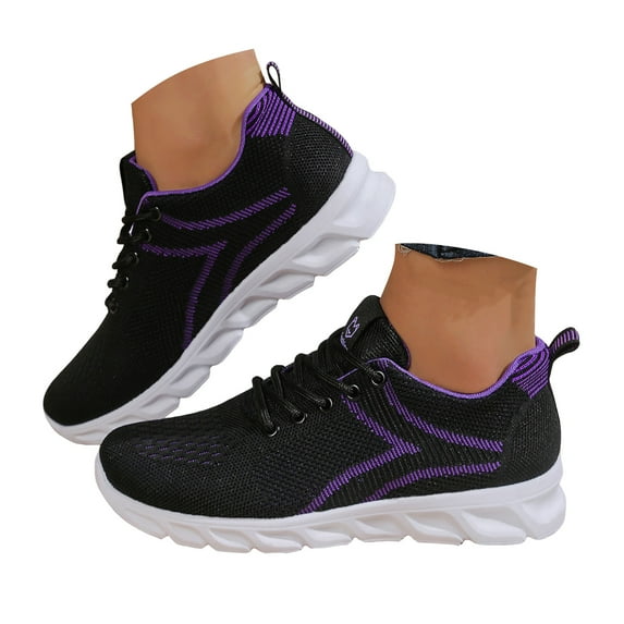 IUJSOY Running Shoes for Women Comfortable Lace up Mesh Sneakers Lightweight Platform Walking Shoes