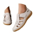 thumbnail image 1 of IUJSOY Sandals for Women 2025 Summer Dress Shoes Closed Toe Gladiator Sandals Flats Moccasins, 1 of 8