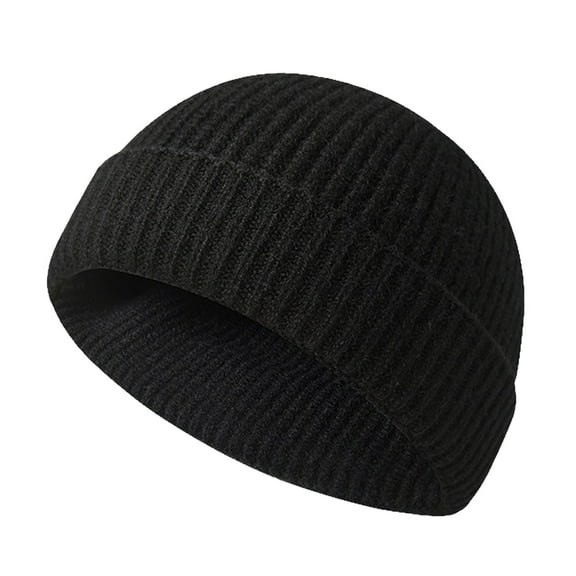 IUJSOY Short Fisherman Beanie Hats for Men Women Knit Skull Cap Warm Trendy Winter Hats