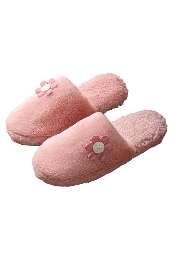 Slippers for Women Casual Bedroom Indoor House Scuff Slippers Cute Floral Slip on Shoes