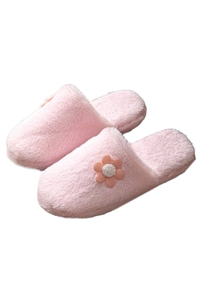 Mostsola Slippers for Women Casual Bedroom Indoor House Scuff Slippers Cute Floral Slip on Shoes