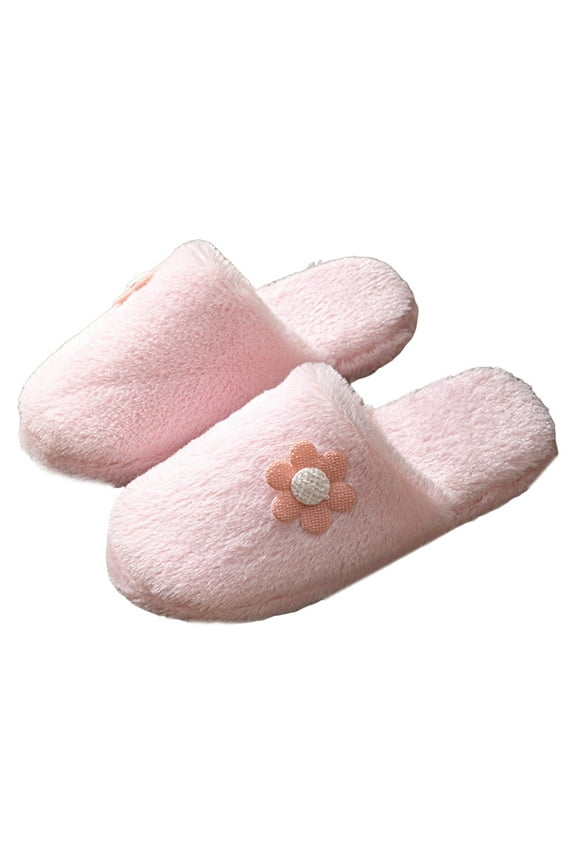 Slippers for Women Casual Bedroom Indoor House Scuff Slippers Cute Floral Slip on Shoes