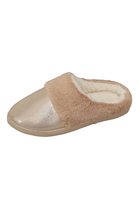 Mostsola Slippers for Women Fuzzy Slip on Indoor Shoes Bedroom Non-Slip Furry Lined House Shoes