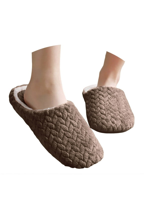 Slippers for Women Fuzzy Soft Lightweight Memory Foam Indoor House Shoes Slip on Slides