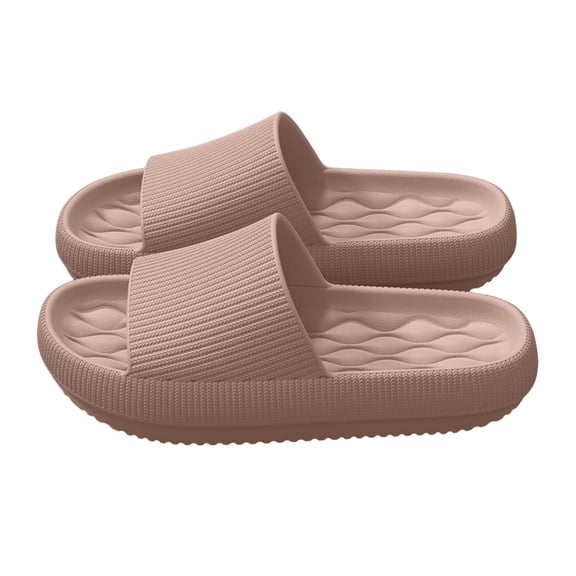 IUJSOY Slippers for Women Men Cloud Slides Pillow Cushion House Slippers EVA Spa Shower Shoes