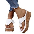 thumbnail image 1 of IUJSOY Slippers for Women Platform Flip Flops Wedge Sandals Non-Slip Walking Shoes Summer Slides, 1 of 5