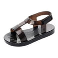 thumbnail image 1 of IUJSOY Toddler Girls Boys Jelly Shoes Beach Water Shoes for Kids Open Toe Slingback Flats Shoes, 1 of 9