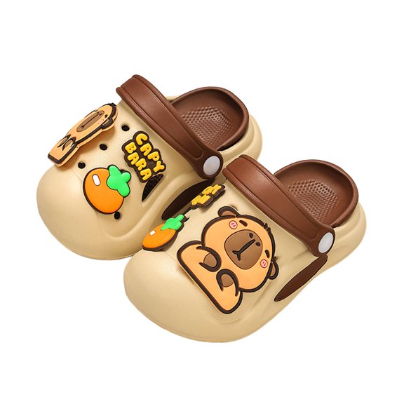 IUJSOY Toddler Sandal Non-Slip Cartoon Slippers Closed Toe Slip on Shoes Summer Slides for Kids