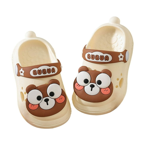 IUJSOY Toddler Shoes Little Kid Clogs Slide Sandals 0-5 Kids Boys Girls Cartoon Slides Beach Slipper