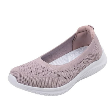 IUJSOY Walking Shoes Flats for Women Slip on Casual Soft Sole Sneakers Breathable Mesh Shoes