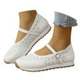 thumbnail image 1 of IUJSOY Walking Shoes Women Hollow out Non-Slip Flats Shoes Comfortable Casual Mary Jane Shoes, 1 of 9