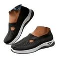 thumbnail image 1 of Mostsola Walking Shoes Women Lightweight Sneakers Knit Mesh Slip on Shoes Loafers Summer Dress Shoes, 1 of 1