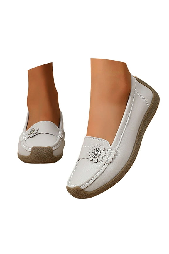 Walking Shoes Women Slip on Loafers Non-Slip Sneakers Business Casual Shoes Penny Loafers