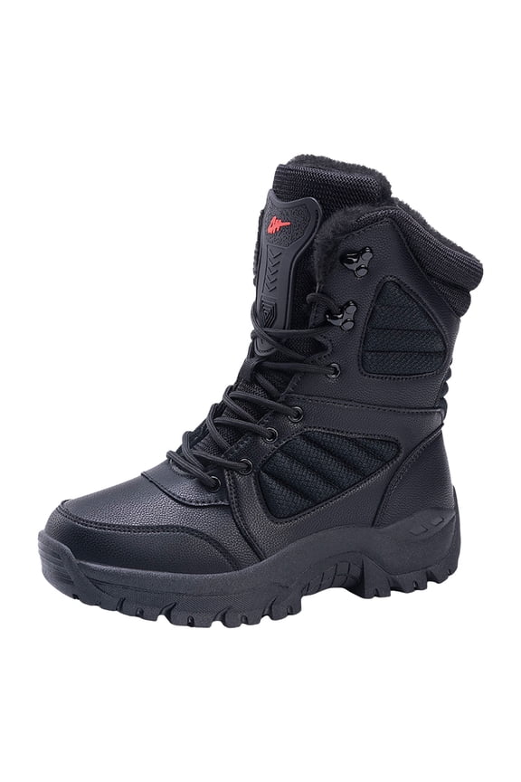 Waterproof Hiking Snow Boots for Men Anti Slip Outdoor Furry Lined Ankle Boot Trekking Shoes