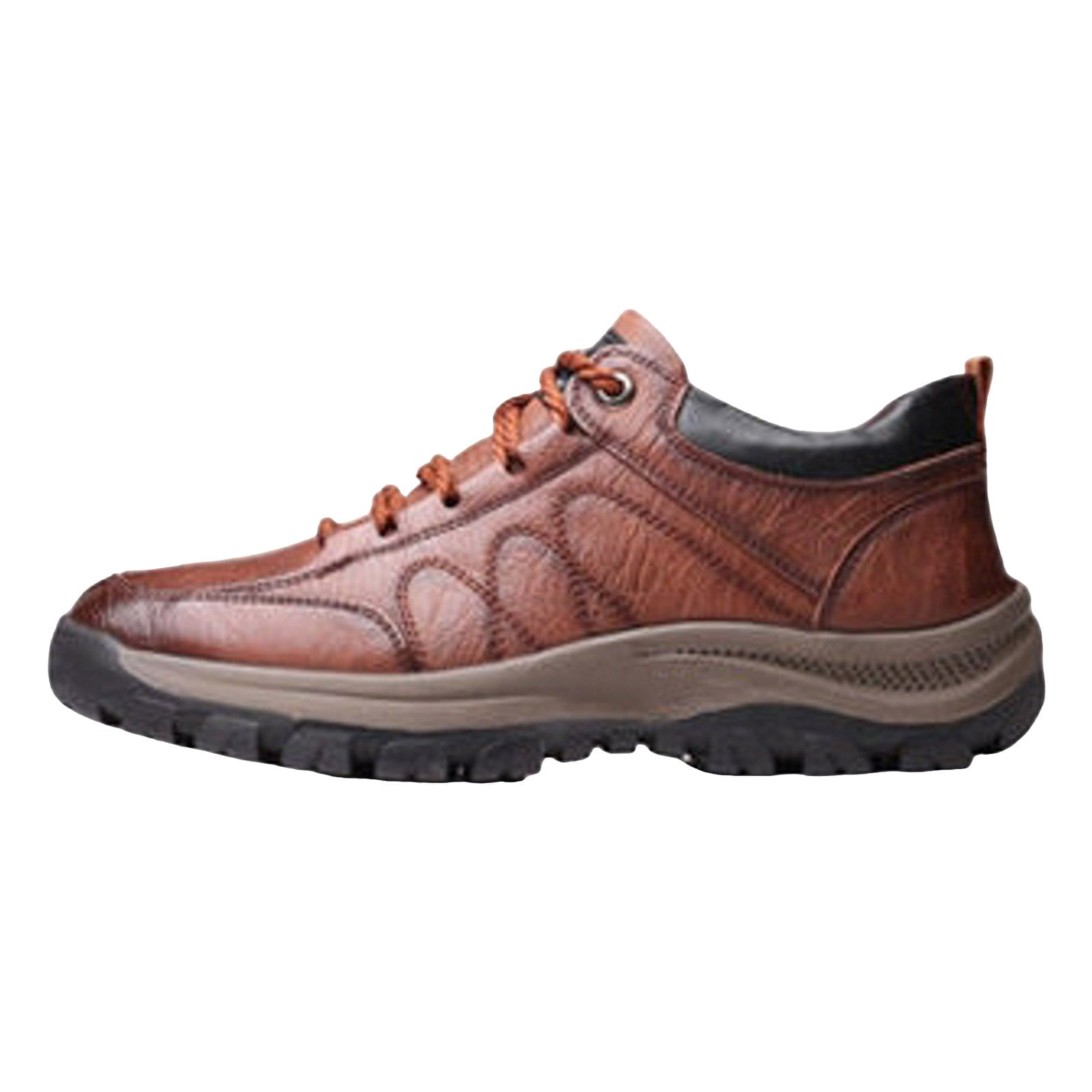 IUJSOY Waterproof Shoes for Men Lightweight Hiking Shoes Leather Outdoor Casual Walking Shoes