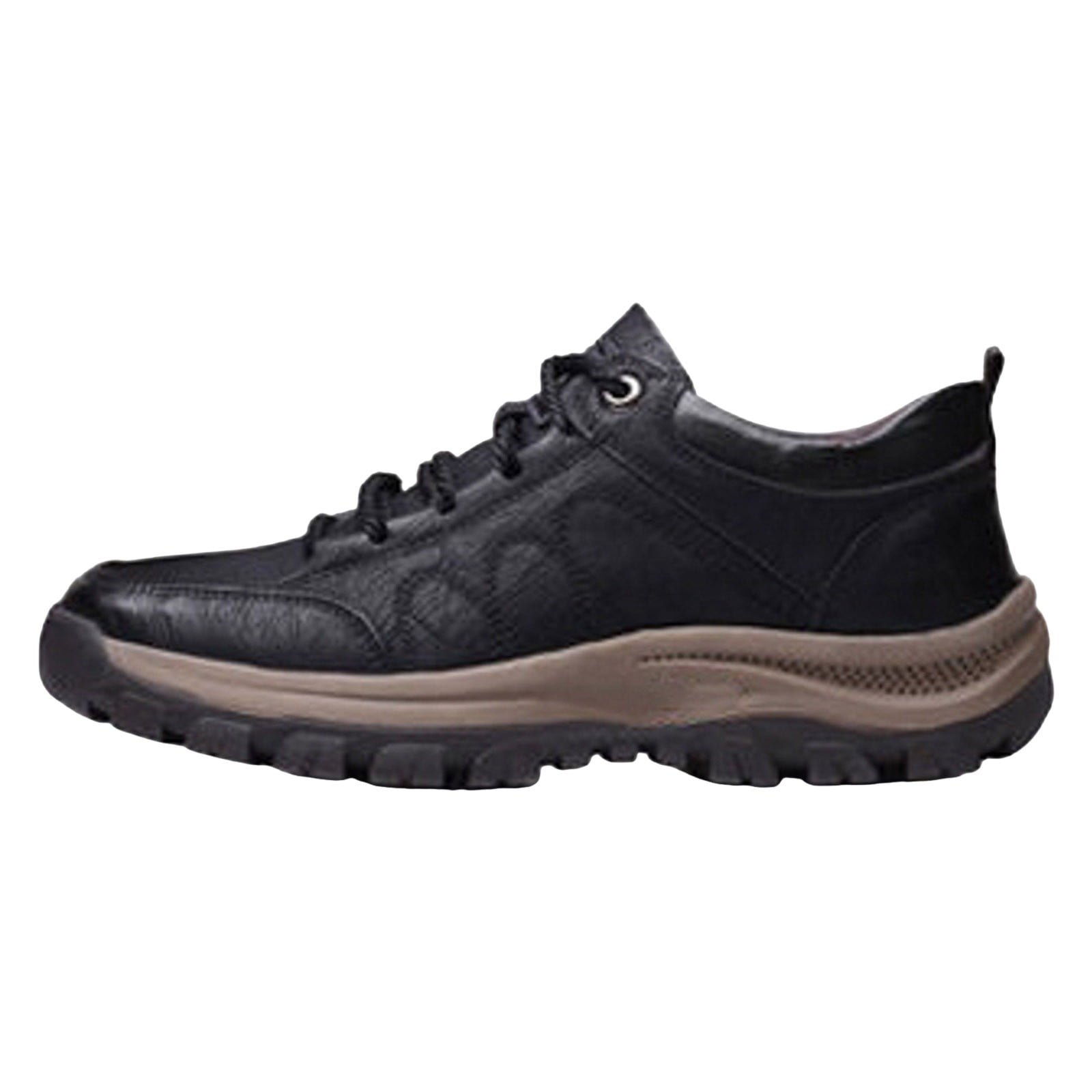 IUJSOY Waterproof Shoes for Men Lightweight Hiking Shoes Leather Outdoor Casual Walking Shoes
