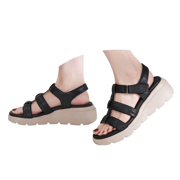 IUJSOY Wedge Platform Sandals for Women Lightweight Trendy Gladiator Sandals Slingback Dress Shoes