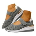 thumbnail image 1 of IUJSOY Wedge Sneakers for Women Hollow out Mary Jane Shoes Platform Sandals Casual Walking Shoes, 1 of 7