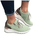 thumbnail image 1 of IUJSOY Wedge Sneakers for Women Suede Breathable Tennis Shoes Lace up Zipper Fashion Sneakers, 1 of 5
